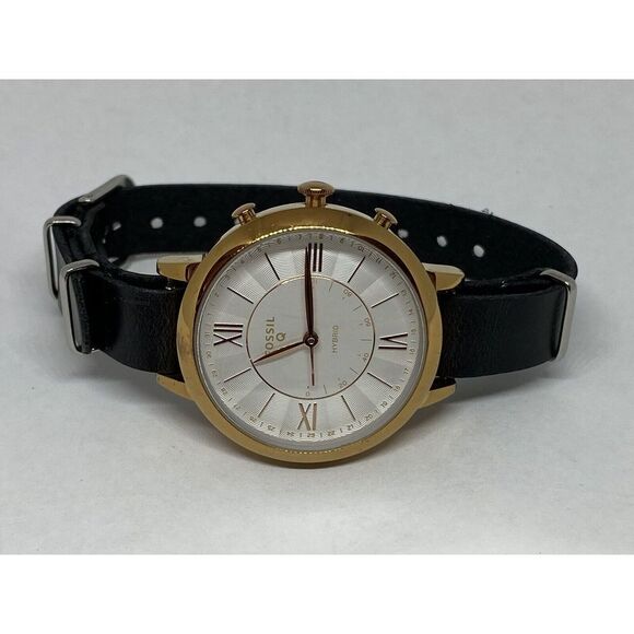 Fossil Jaqueline FTW5014 Women Leather Analog White Dial Hybrid Smartwatch CM386 - Picture 6 of 11